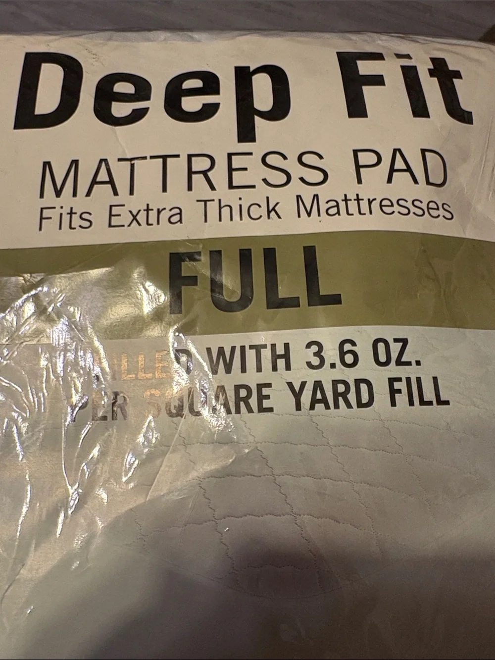 Deep Fit Full Mattress Pad - White